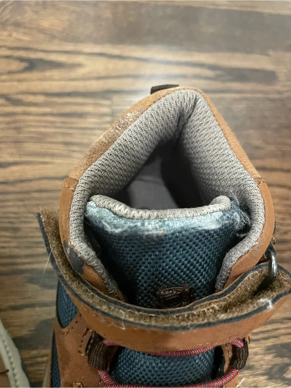 OshKosh B'gosh Blue and Brown High-Top Kids Boots